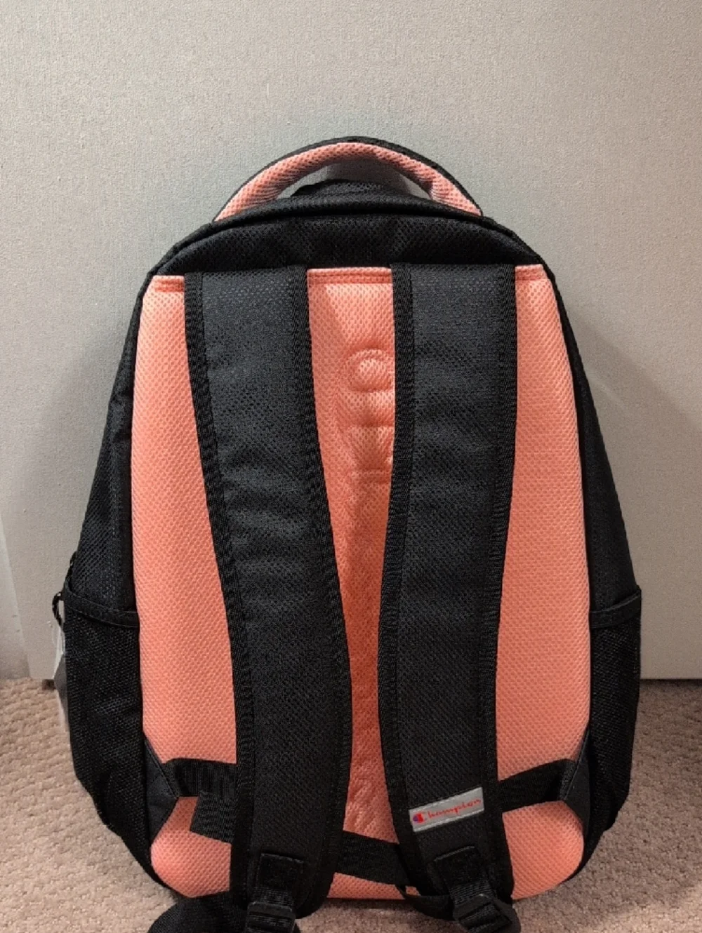 Champion Black Full Size Backpack with Pink Accents Fits A 17